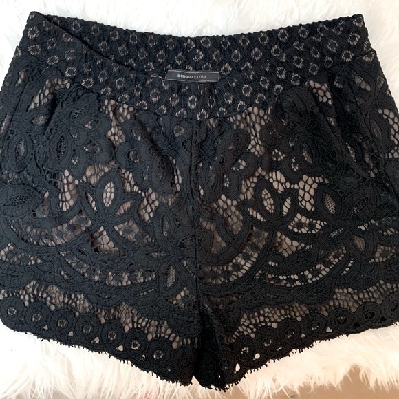 BCBGMaxAzria Black Lace Shorts with Pockets Size Small - Picture 9 of 12